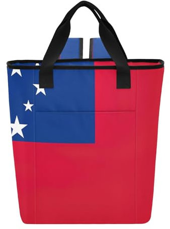 Joitme Samoa Kühltasche mit Flagge, 36 Dosen, Kühltasche, isoliert, für unterwegs