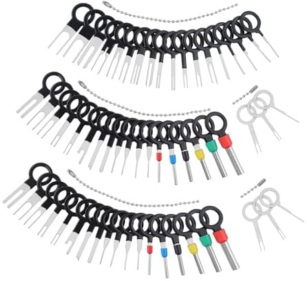 Rtopsu 60 STK Auspinnwerkzeug KFZ Set, Auspinwerkzeug Kfz, Terminal Entfernung, Pin Werkzeug zum Stecker, Auto Entriegelungswerkzeug, für Meisten Steckverbinder