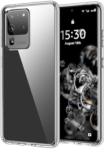 HOOMIL Hülle für Samsung Galaxy S20 Ultra, Anti-Vergilbung, Transparent | Stoßschutz, Durchsichtige Kratzfeste Harte Rückseite, Unterstützt Kabelloses Laden