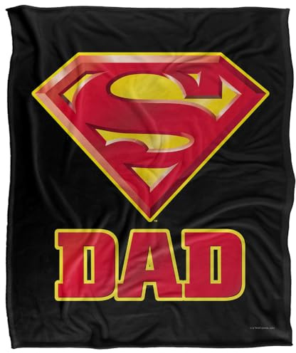 Superman Super Dad Silky Touch Super Soft Throw Blanket 152 X 127 cm, White