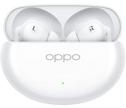 OPPO Enco Air4 Auriculares Inalámbricos con Cancelación Activa de Ruido de 32 dB, 43 Horas de Autonomía, Graves Profundos, Bluetooth 5.4, IP55 y Conexión Dual, Blanco