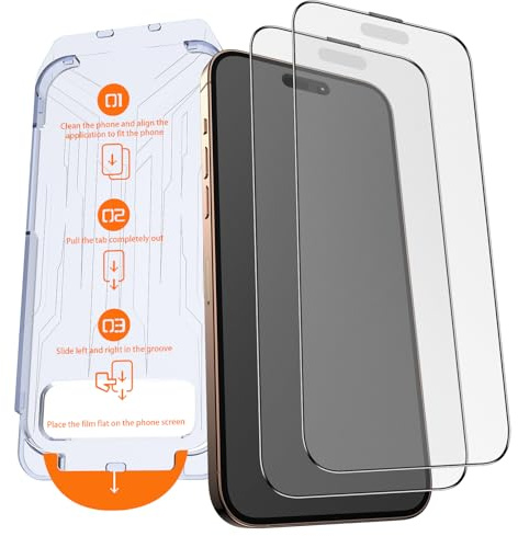 Kuteja Matt Panzerglas für iPhone 16 Pro [2 Stück], 9H Härte Full Screen Matte Schutzfolie, Automatische Staubentfernung Folie, Anti-Fingerabdruck, Blendschutz