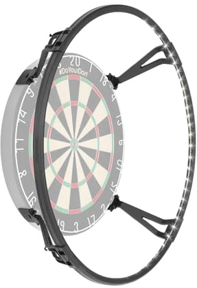 #DoYourDart Beleuchtung für Dartscheibe | schattenfreies, gleichmäßiges Darts 360°-LED-System | Dartboard Led Licht mit Dimmer und 3 Helligkeitsstufen | Dart Beleuchtung Stecksystem – einfache Montage