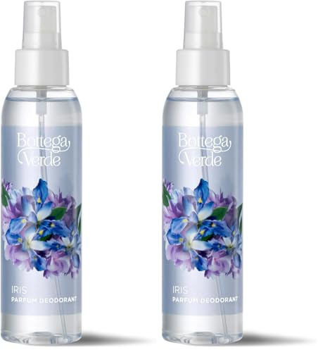 Bottega Verde - Iris, Deodorante Spray, 125 ml, Rinfrescante, con Fragranza di Iris Fiorentino, Lascia Traspirare la Pelle, Dermatologicamente Testato, per Tutti i Tipi di Pelle (Confezione da 2)