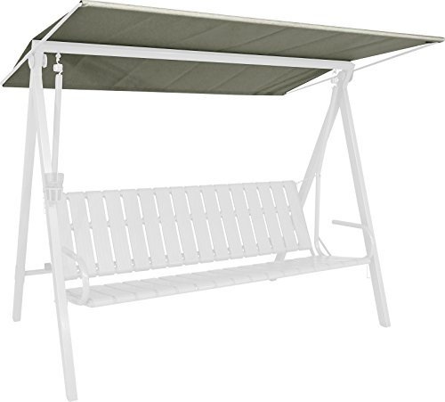 Angerer Freizeitmöbel GmbH Hollywoodschaukel Sonnendach - passend für viele 3-Sitzer Hollywoodschaukeln - Schaukeldach Made in Germany (Draltex Taupe, 210 x 145 cm)