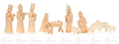 Rudolphs Schatzkiste Krippen und Zubehör Krippefiguren geschnitzt Natur (11) Breite x Höhe x Tiefe 1,5 cmx7 cmx1,5 cm NEU Erzgebirge Weihnachtsdeko Tischdeko