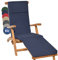 Beautissu Luxus Deckchair Auflage Sonnenliege 175x45x5cm LoftLux DC – Bezug Abnehmbar – Polsterauflage für Liegestuhl Auflage Gartenliege Polster – Liegenauflage Gartenmöbel Kissen Dunkelblau
