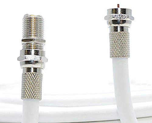 20M White Coax Cable For Virgin Media, Sky TV, Broadband Extension and Tivo & Superhub (20M, WHITE)