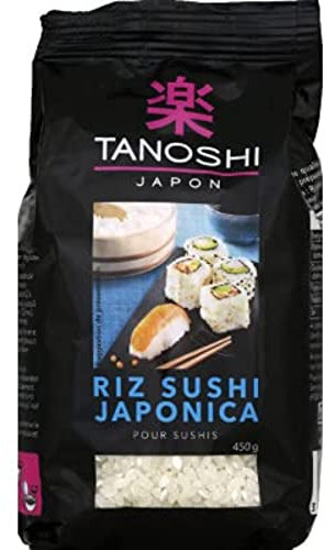 Tanoshi Riz sushi japonica pour sushis - Le sachet de 450g