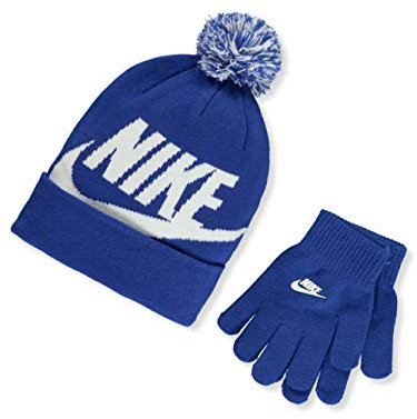 Nike Snow Stripe Set (Little Kids/Big Kids) Black/Blue Glow