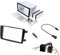 Audioproject A298 – Juego de montaje para radio de coche doble DIN Mercedes Clase C W203 CLK W209 Viano Vito marco de montaje de eje de metal adaptador de radio, 2 adaptadores de antena ISO DIN