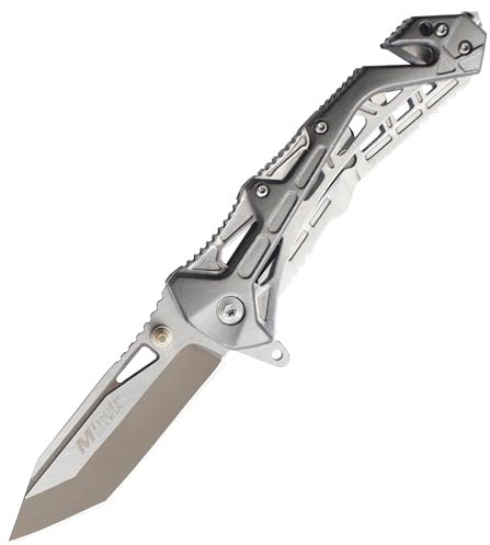 RKS DIFFUSION Couteau Pliant Silver Edition Mtech USA MT-A997BGY Couteau de Poche Camping