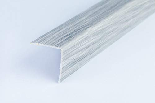 Wood Effect Plastic PVC Corner 1M Angle Trim Wall Corner Guard Edge Protector TMW Profiles (20mm x 20mm x 1M, Ash Tree)