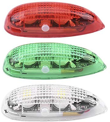 3PCS RC Plane Wireless LED Light Kit for Airplane Aircraft Helicopter Fix Wing Quadcopter, Water Droplet Shape Double/Quick/Flicker Flash Drone Lights, Green White LED Flashing