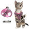Hundegeschirr Set mit Leine für kleine Hunde - Brustgeschirr ausbruchsicheres Katzengeschirr Welpengeschirr Step-In Geschirr für kleine Hunde, Welpen, Katzen XS Rosa