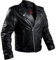 Alpha, Chaqueta de Motocicleta de Piel Negra Con Armadura para Hombre, Estilo Brando Cafe Racer, Mediana