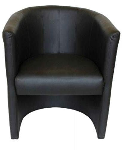 MartHome Cocktailsessel Club Tom - Hocker aus Kunstleder, Sessel für Wohnzimmer, Büro, Hotel - Sitzmöbel, Hotelmöbel Gepolsterter Stuhl Clubsessel Stuhl Loungesessel Cocktailsessel (Schwarz)
