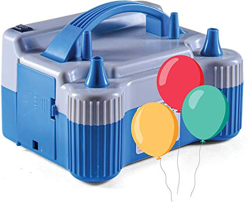 PREXTEX Compact Electric Balloon Inflator Pump Kit - Portable Air Blower Balloons, Powerful Air Blower with Dual Nozzle Balloon Arches & Weights | Home & Professional Use