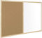 KAV - White Board and Cork Board (2 in 1) with Wooden Frame | Notice Boards Wall Mounted & Dry Erase Office Memo School Home (300x 400)
