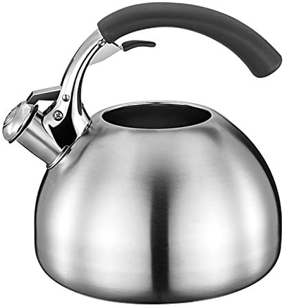 kettles NLIAN- Hervidor De Té De Acero Inoxidable, Olla De Té Silbando De 2.5L con Mango De Baquelita Anti-Scald Y Tetera Quirúrgica De Tetera Quirúrgica De Tetera para Estufa