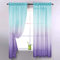 Ricemru Gardinen Farbverlauf Mint Grün Lila 2er Set Voile Vorhang Halbtransparent Kurz Kinderzimmer Tüllvorhang Dekoschals Gardine Schiebevorhänge für Wohnzimmer Schlafzimmer,106x160
