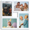 VictoR Bilderrahmen Collage Weiß mit 4 Bildern (4 x 10x15cm) - Galerierahmen - Collagerahmen Holz - Bilderrahmen Collage 10x15 - Collagen