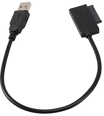 Mengmen Cable adaptador USB 2.0 a Mini Sata II 7+6 de 13 para portátil CD/DVD Slimline Drive