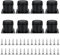 SENENQU Lot de 8 Pieds Réglables Meubles Noir, Ø 50 mm/Hauteur 50 mm Pieds de Canapé en Métal Acier Inoxydable, Pied de Table Basse pour Meubles TV Armoires Lits Postes de Travail, avec 32 Vis