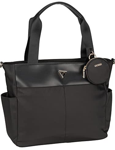 GUESS Damen Eco Gemma Travel Tote Reisetasche, Tragetasche, Schwarz