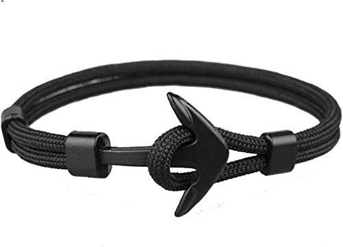 Anker-Armbänder für Herren, Charm-Seil, Kette, Armband, langlebig, nautisches Seil-Manschettenarmband, One Size, Metall