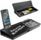 Desktop Dry Erase Board - Glass Erase Board - Black Desk Computer Buddy - Home Office & Studium Essentials - Phone & Tablet Slot, Storage Compartment - Includes 4 Markers, 1 Eraser