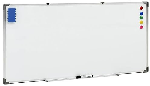 vidaXL Magnetisches Whiteboard Weiß 110x60 cm Stahl