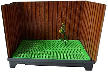Inodoro para Perros, Valla de Tres Lados, micción automática, tamaño 90 * 45cm, Color Verde (A)