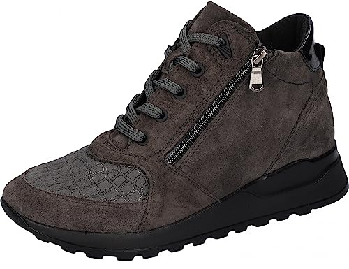 Waldläufer Damen Stiefelette Hiroko 364H81-302-052 carbon grau Leder von Größe 37.5 bis 42