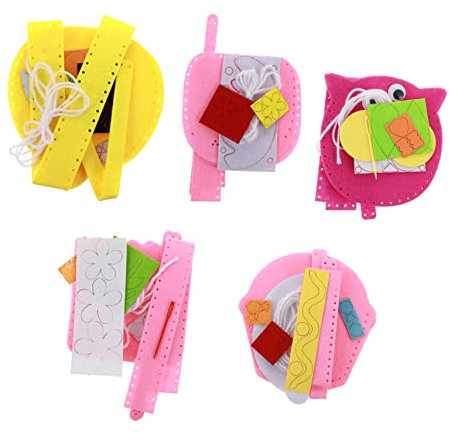 KOMBIUDA 5 Sätze Non-woven-taschen Nähsets Taschenfilz-nähset Selber Machen Pädagogisches Nähset Bastelsets Für Nähzeug Für Nähset Für Näh-bastelsets Kind Materialpaket Vlies Hand Nähen