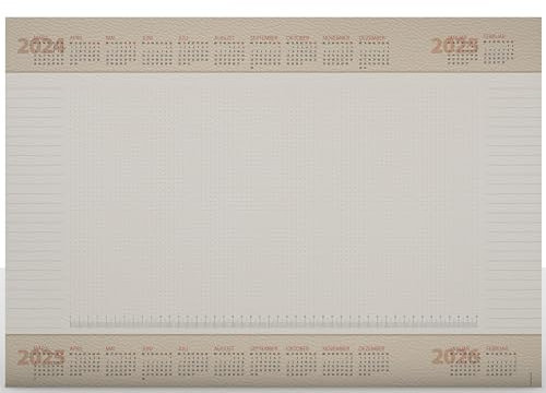 Schreibtischunterlage Desktop Assistent aus Papier DIN A2 | Kalendarium 2025 und 2026 | viele praktische Features | 25 Blatt | Notiz Unterlage | + extra Kalenderblatt