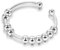 SILBERTALE 925 Sterling Silber Spinner Ring Angst Anxiety Anti Stress Ringe 10 Rotierende Beads Dekompressionsring Verstellbar Ring Größe 55 bis 60