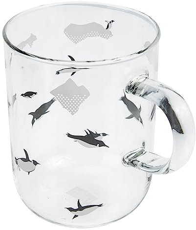 Cabilock Taza De Pingüino Taza Para Beber Taza De Agua De Vidrio Taza De Vidrio De Dibujos Animados Taza De Bebidas Taza De De Vidrio Taza De Té De Vidrio Taza De Agua Con Asa