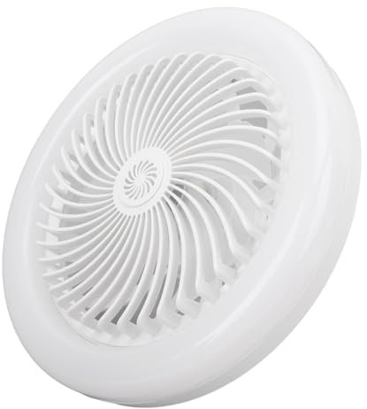 Dpofirs Ventilador de Techo Cerrado de 11.2 Pulgadas con Luz y Control Remoto, Ventilador de Techo LED sin Aspas con Luces, Ventilador de Techo Moderno de Perfil bajo para Dormitorio,