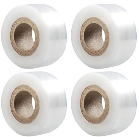 FKWKUW 4Pcs 120Mx3Cm Nastro Per Innesto Piante, Film Innesto, Pellicola Estensibile, Biodegradabile Trasparente Autoadesive Barriera Dell'Umidità Piante Riparazione Nastro Innesto Per Alberi Da Frutto