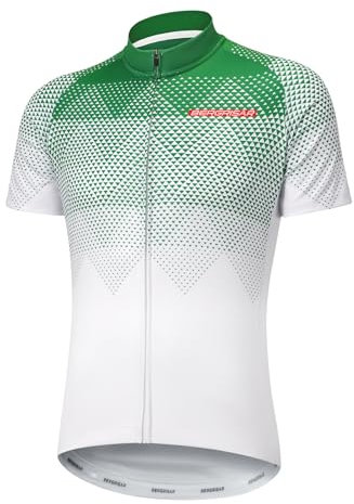 BERGRISAR Radtrikot Herren Kurzarm Rennrad Fahrrad Trikots, 8006hellgrün, Groß