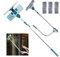 Hooha Teleskop Fensterputzer, 180° Drehung Reinigungskopf Mit U-Bügel Stange, Alu Teleskopstiel Von 69-145 cm, Ideal Für alle Arten von Fenstern/Türglas/Wänden/Schränken/Böden