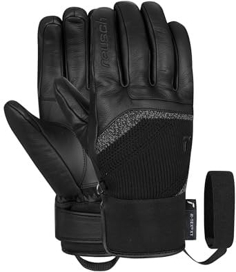 Reusch Enigma R-TEX XT warme, wasserdichte, Winddichte und atmungsaktive Unisex Winterhandschuhe Fingerhandschuhe Schneehandschuhe Skihandschuhe Herren Damen, schwarz, 8