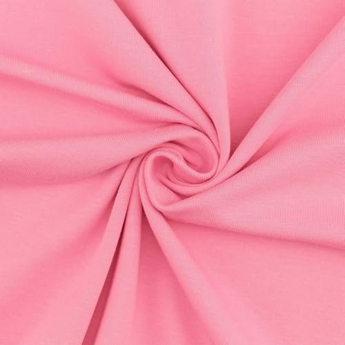 Jersey Stoff Cara, STANDARD 100 by OEKO-TEX, uni rosa (Länge am Stück: ab 50cm / Breite: 150cm)