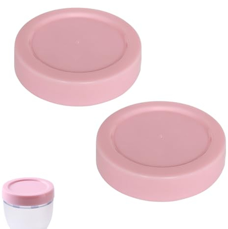 ROMIRUS Flaschen Verschluss Deckel für Comotomo Babyflaschen Milch aufbewahrung (2er Pack | Rosa)
