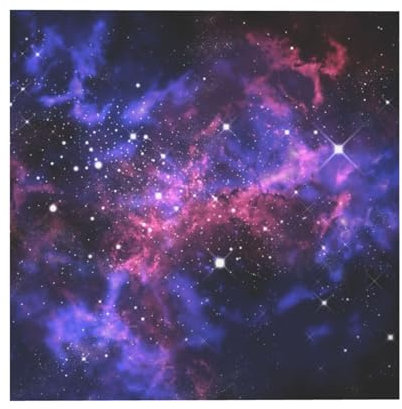 Esasam Dekoratives Poster auf Leinwand, Motiv: Universum, Galaxie, Stern, Weltraum, quadratisch, rahmenlos, für moderne und farbenfrohe Heimdekoration