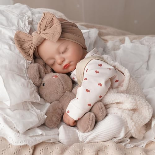BABESIDE 17 Zoll Reborn Baby - Realistische Neugeborene Mädchen Puppe Baumwollkörper - Lebensechte Babypuppen Wie Echt Mit Zubehör
