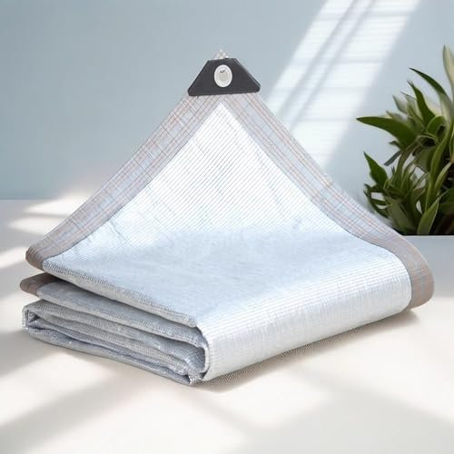Filet de protection solaire réfléchissant en feuille d'aluminium pour voiture, protection UV, pour jardin, serre, pergola, bateau, 4 m x 5 m