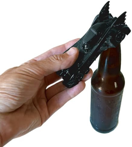 Apribottiglie Batmobile, in metallo, per fan dei pipistrelli