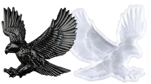 Stampo in Silicone 3D Eagle per Resina | Ciondolo da Parete in ghisa a Forma di Statua di Animali, Decorazione da Desktop Art Craft Resina epossidica, Gesso, Argilla, Decorazione per la casa